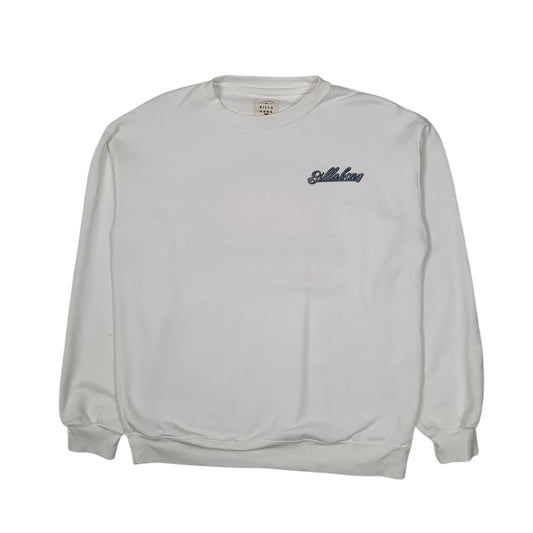 Mens White Billabong  Crewneck Jumper
