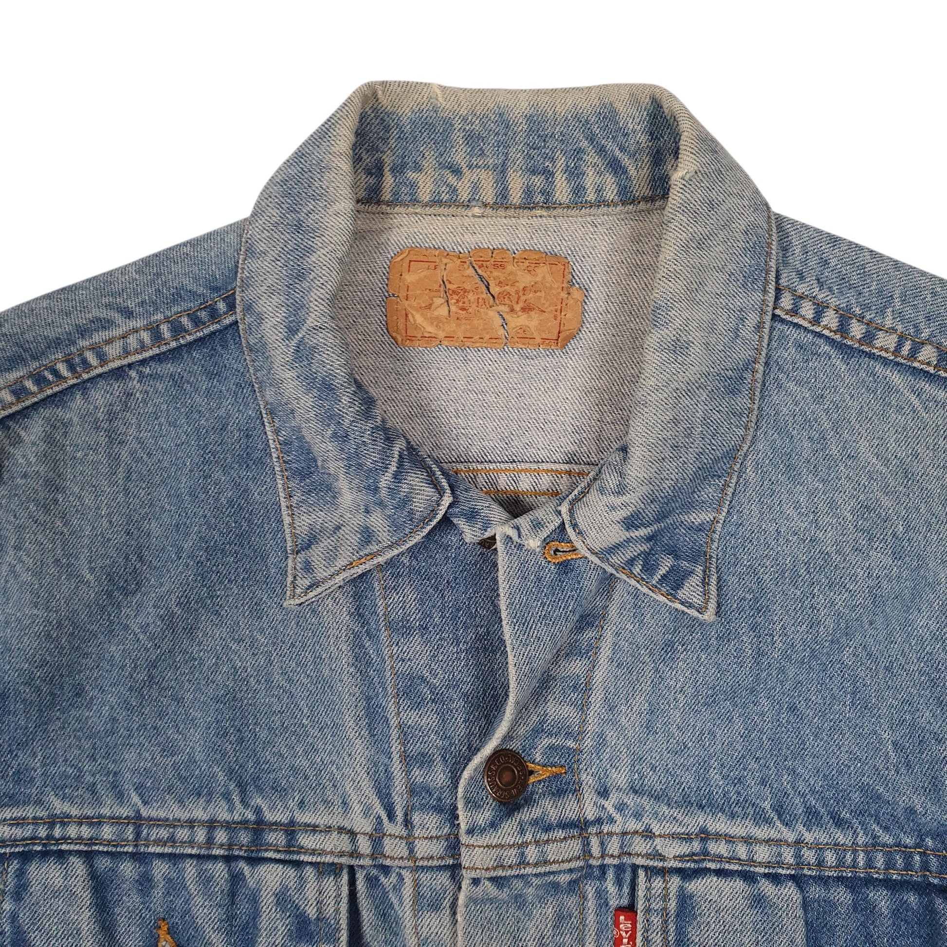 Mens Blue Levis Vintage 1980s Type 3 Trucker  Coat