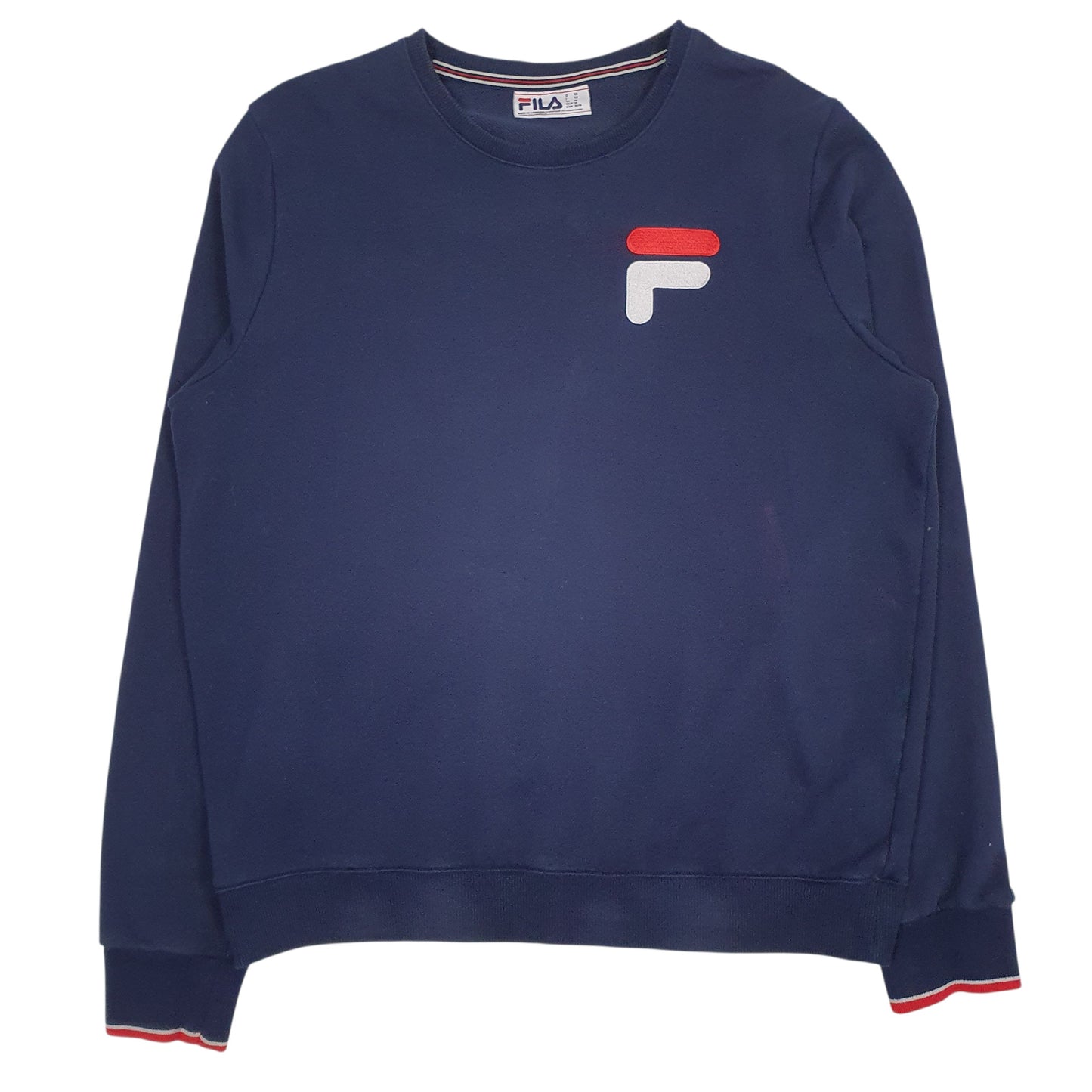 Mens Navy Fila  Crewneck Jumper