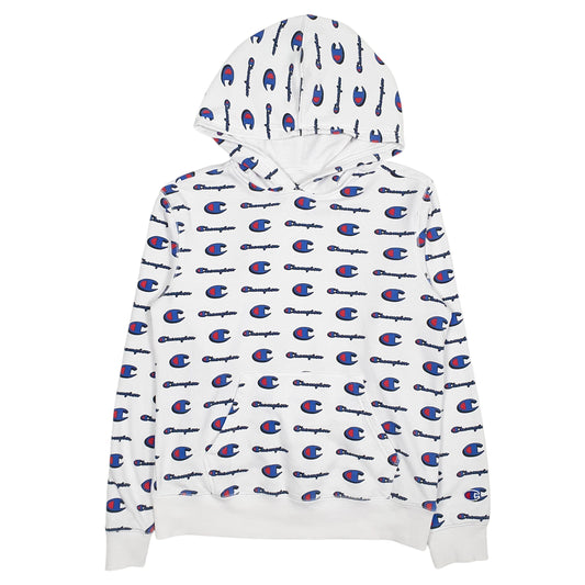 Womens White Champion Athleticwear Hoodie Jumper