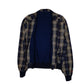 Mens Navy Dickies Check Harringtin Eisenhower  Coat