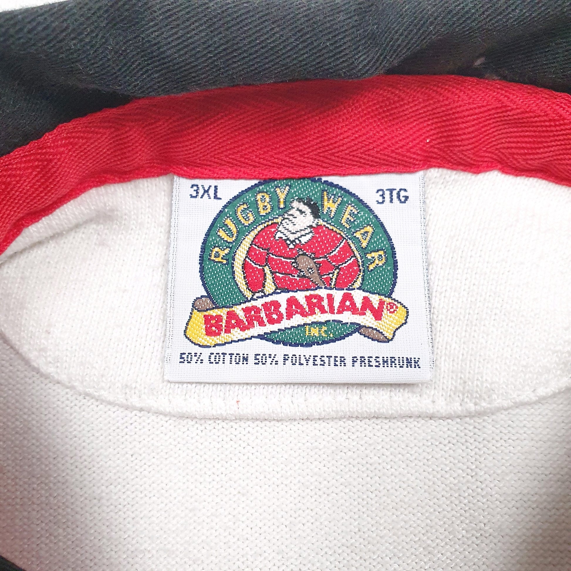 Mens White Barbarian   Polo Shirt