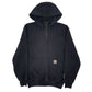 Mens Black Carhartt Original Fit Hooded Quarter Zip Jumper
