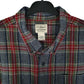 Mens Grey L.L.Bean Scotch Plaid Flannel  Shirt
