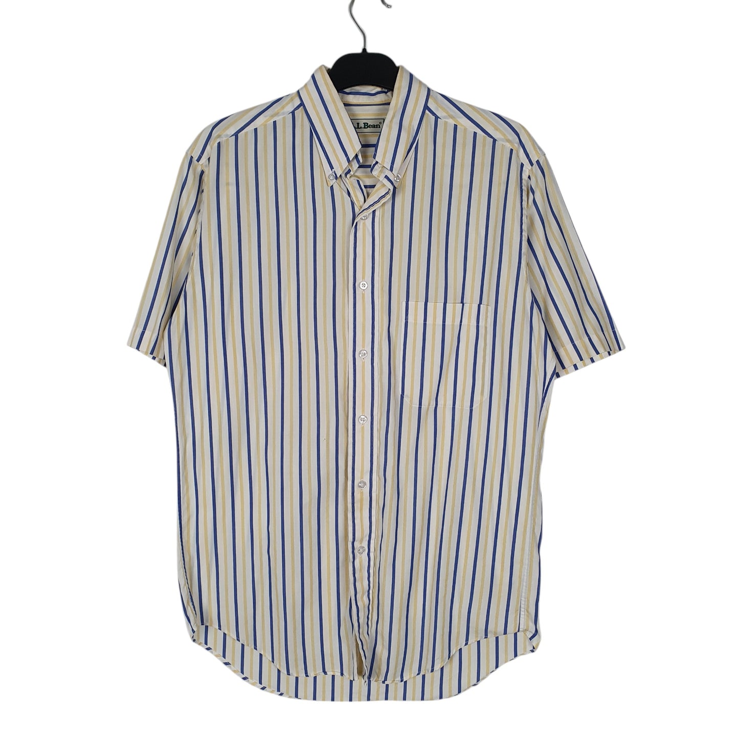 Mens Blue L.L.Bean Vintage 90s Short Sleeve Shirt