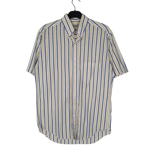 Mens Blue L.L.Bean Vintage 90s Short Sleeve Shirt