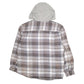 Mens Grey Wrangler Plaid Overshirt Hoodie  Coat