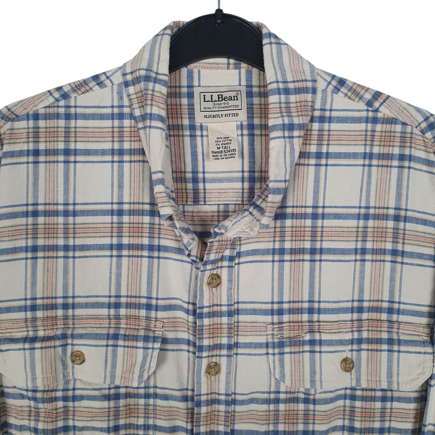 Mens Blue L.L.Bean Tall  Shirt