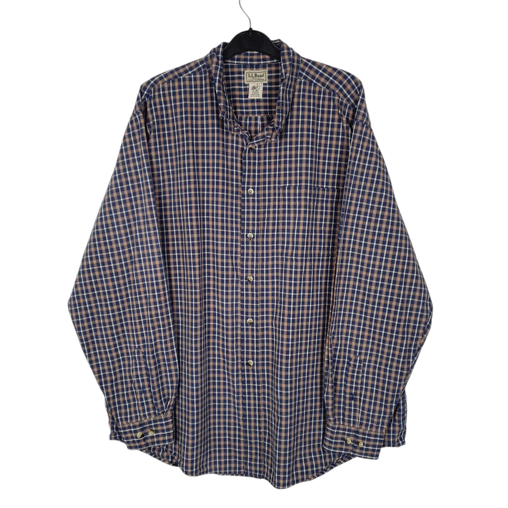 Mens Navy L.L.Bean  Long Sleeve Shirt