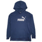 Mens Blue Puma Spellout Hoodie Jumper