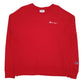 Mens Red Champion Reverse Weave Crewneck Jumper