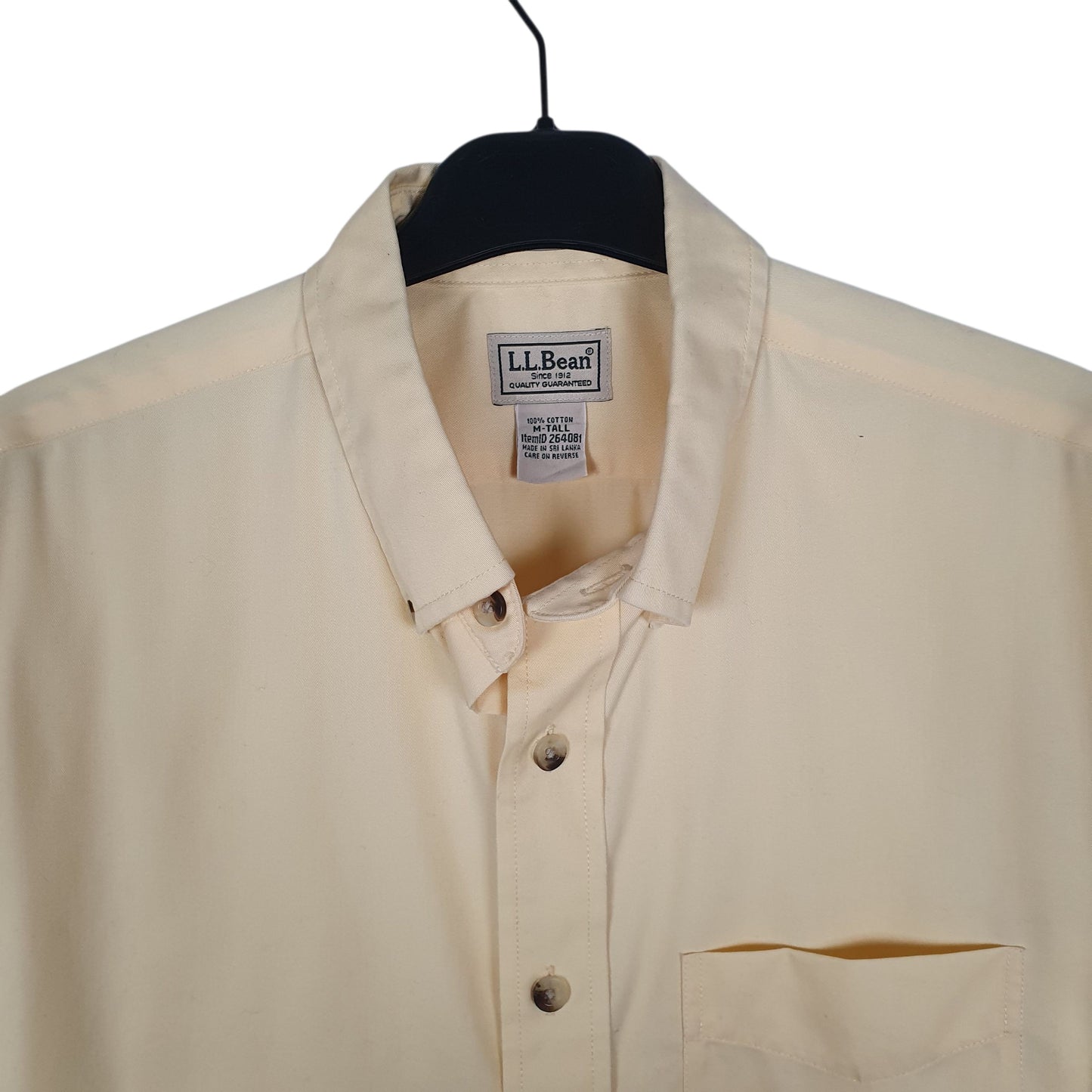Mens Yellow L.L.Bean Tall  Shirt