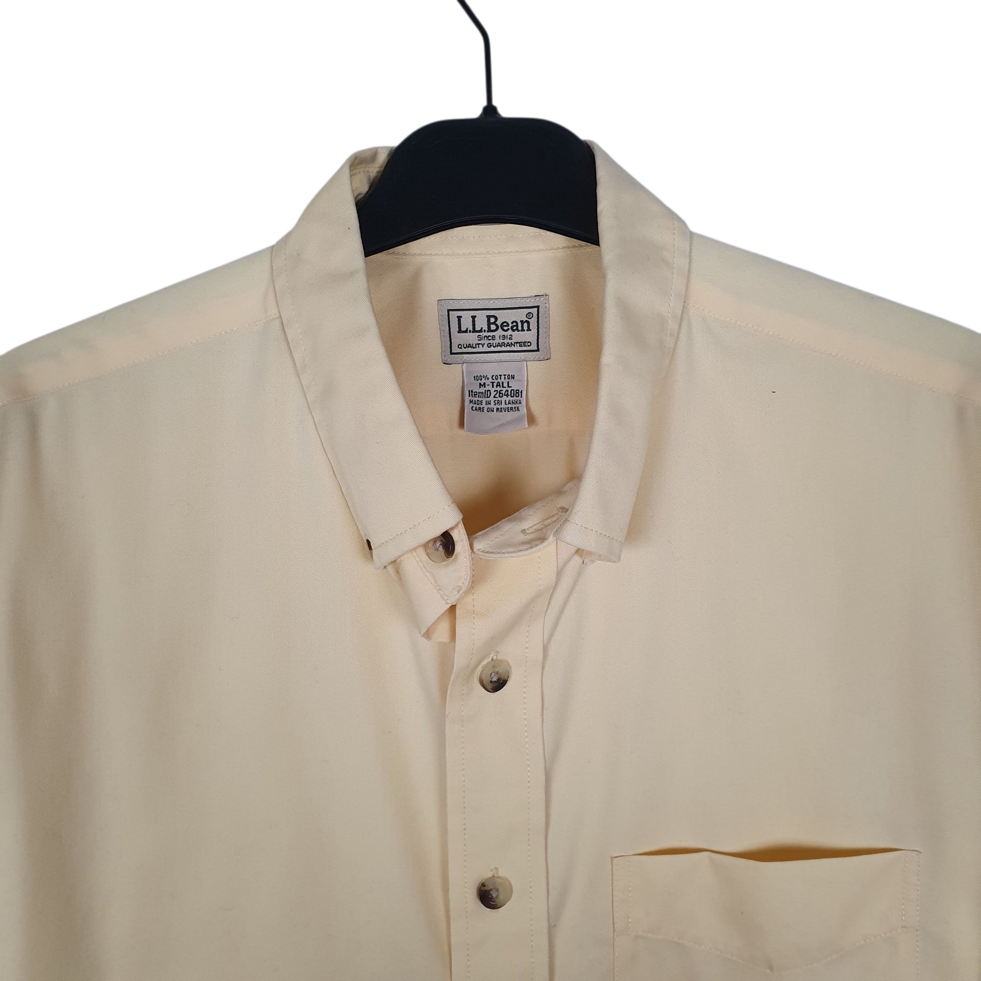 Mens Yellow L.L.Bean Tall  Shirt