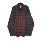 Mens Grey L.L.Bean Thick Flannel Plaid Long Sleeve Shirt