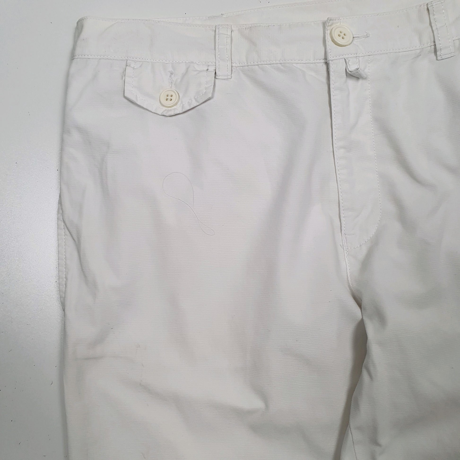 Mens White Lacoste   Trousers