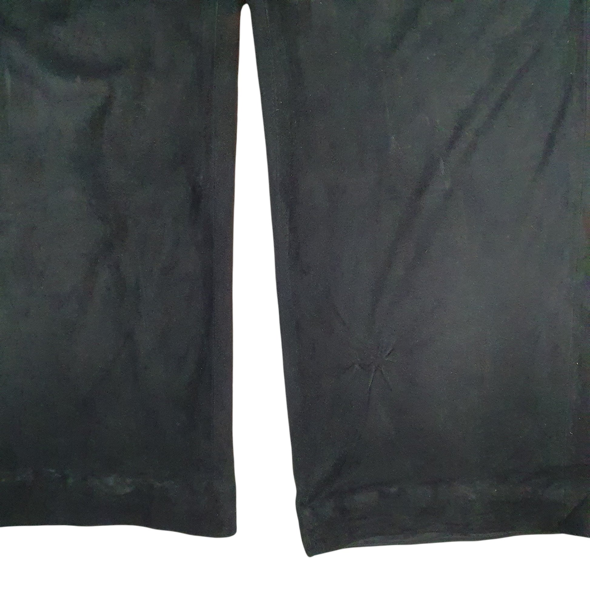 Mens Black Polo Ralph Lauren Suede  Trousers