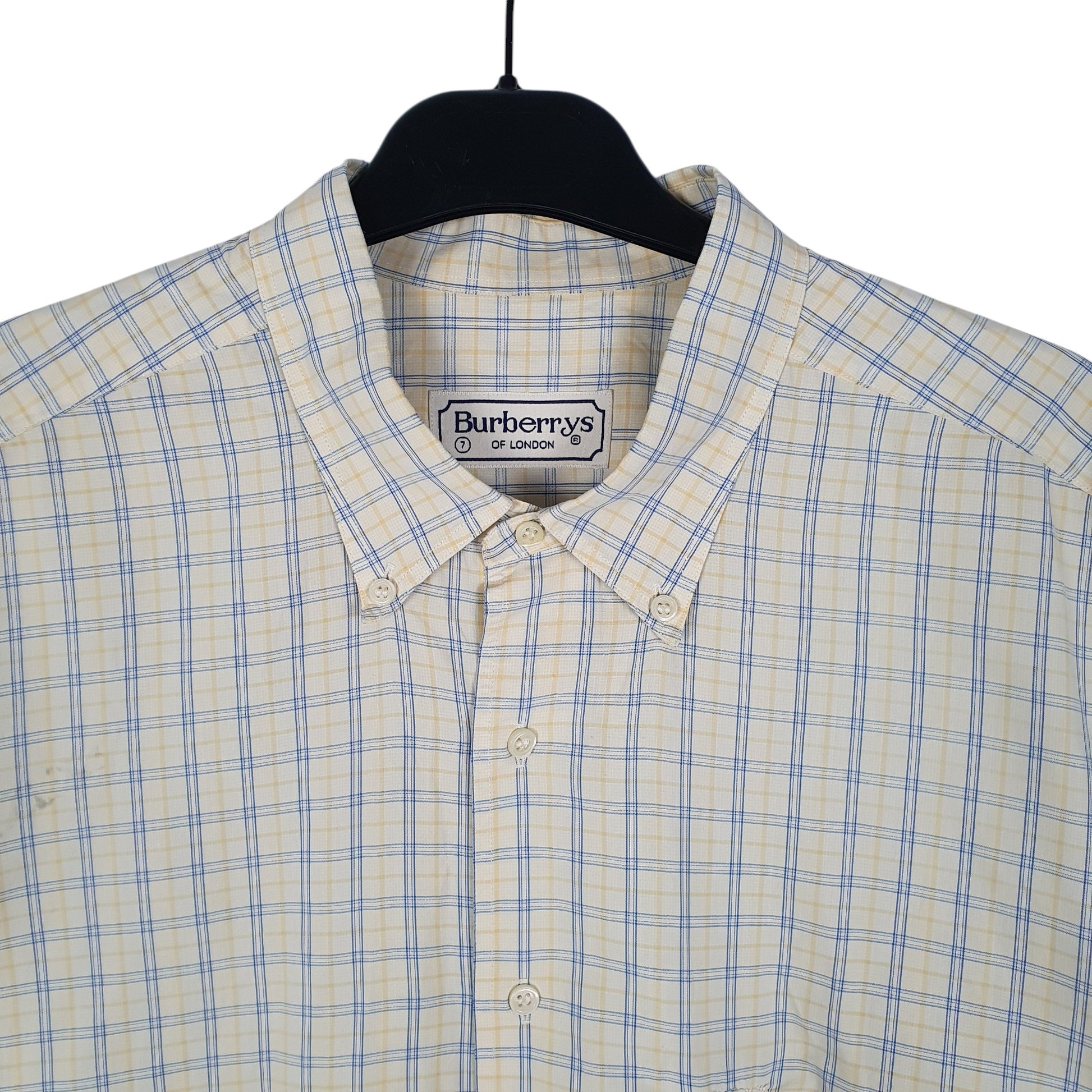 Mens Yellow Burberry Vintage 90s  Shirt