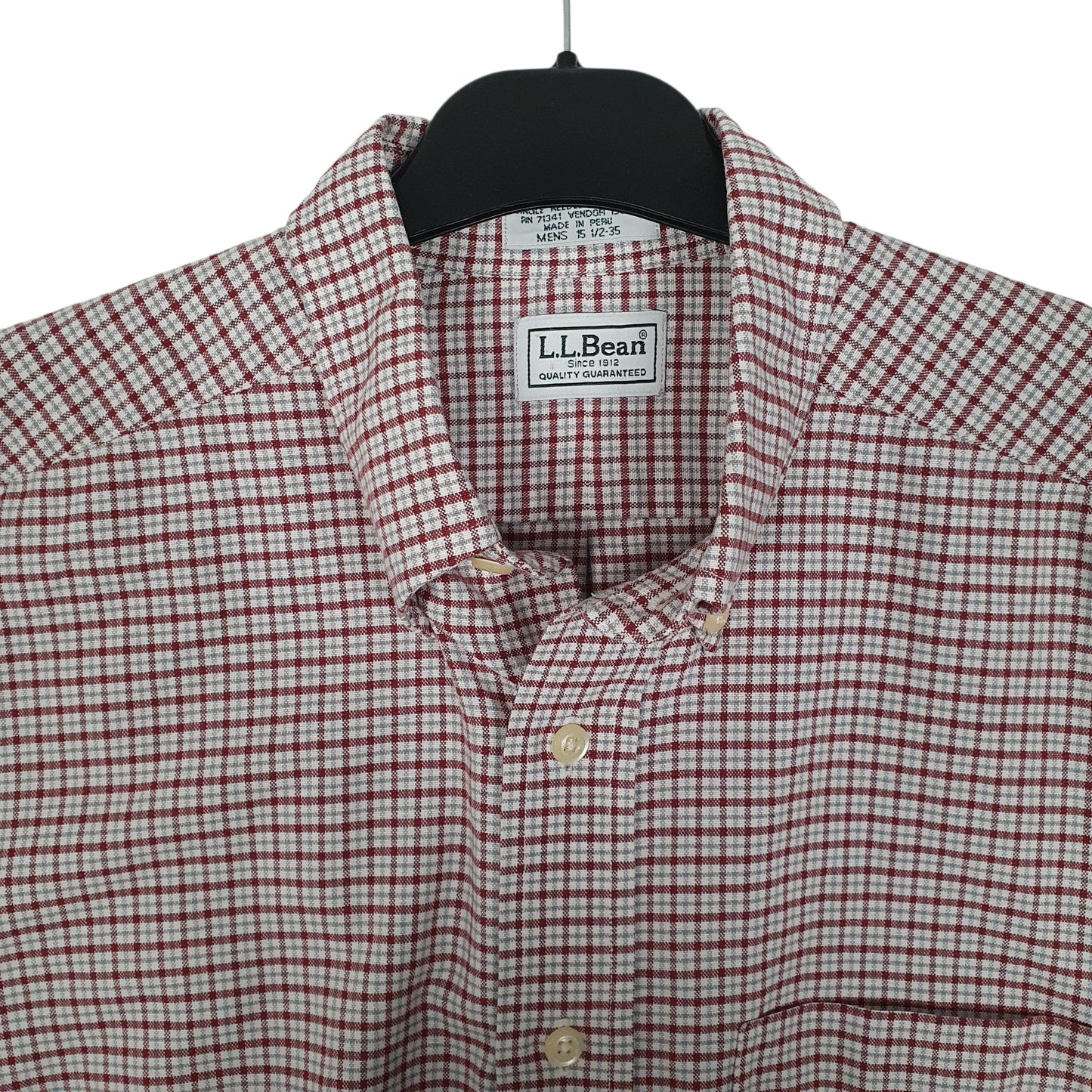 Mens Burgundy L.L.Bean   Shirt