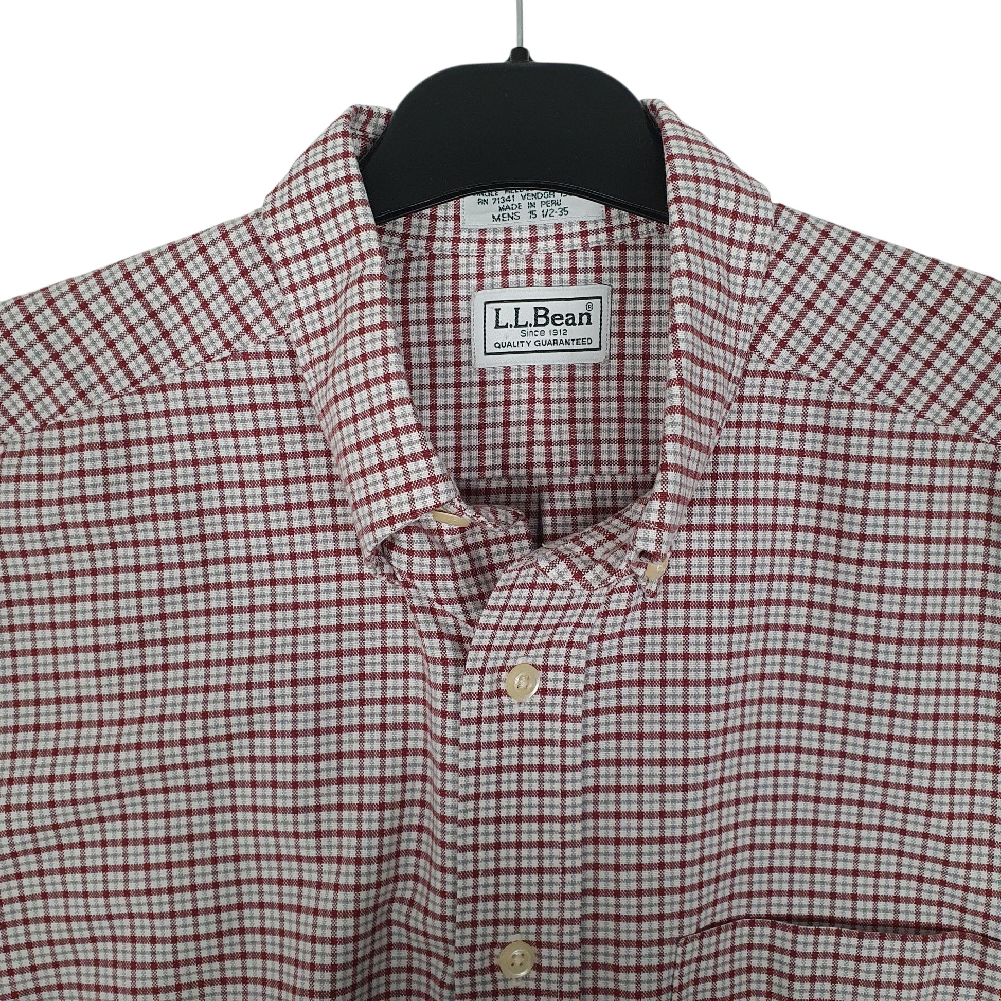 Mens Burgundy L.L.Bean   Shirt