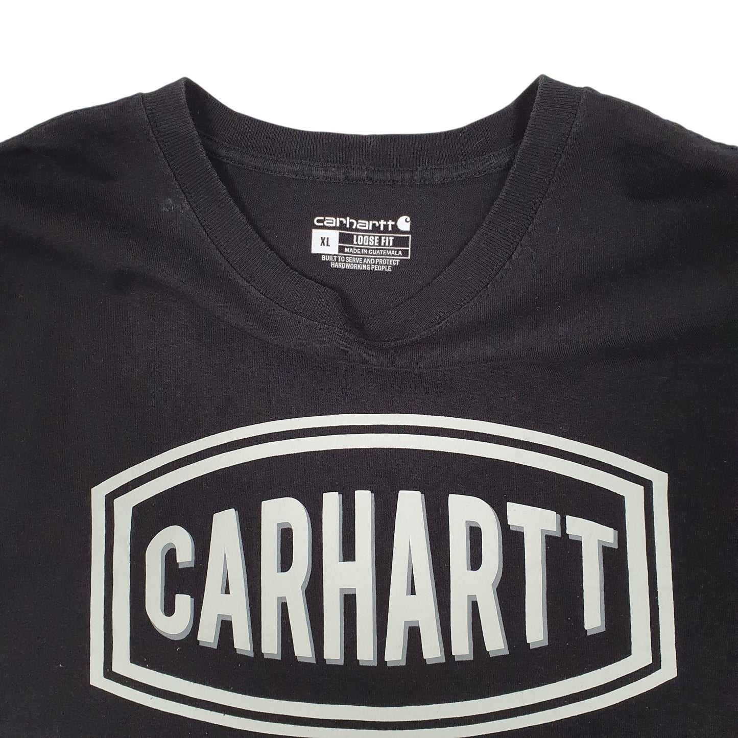 Mens Black Carhartt   T Shirt