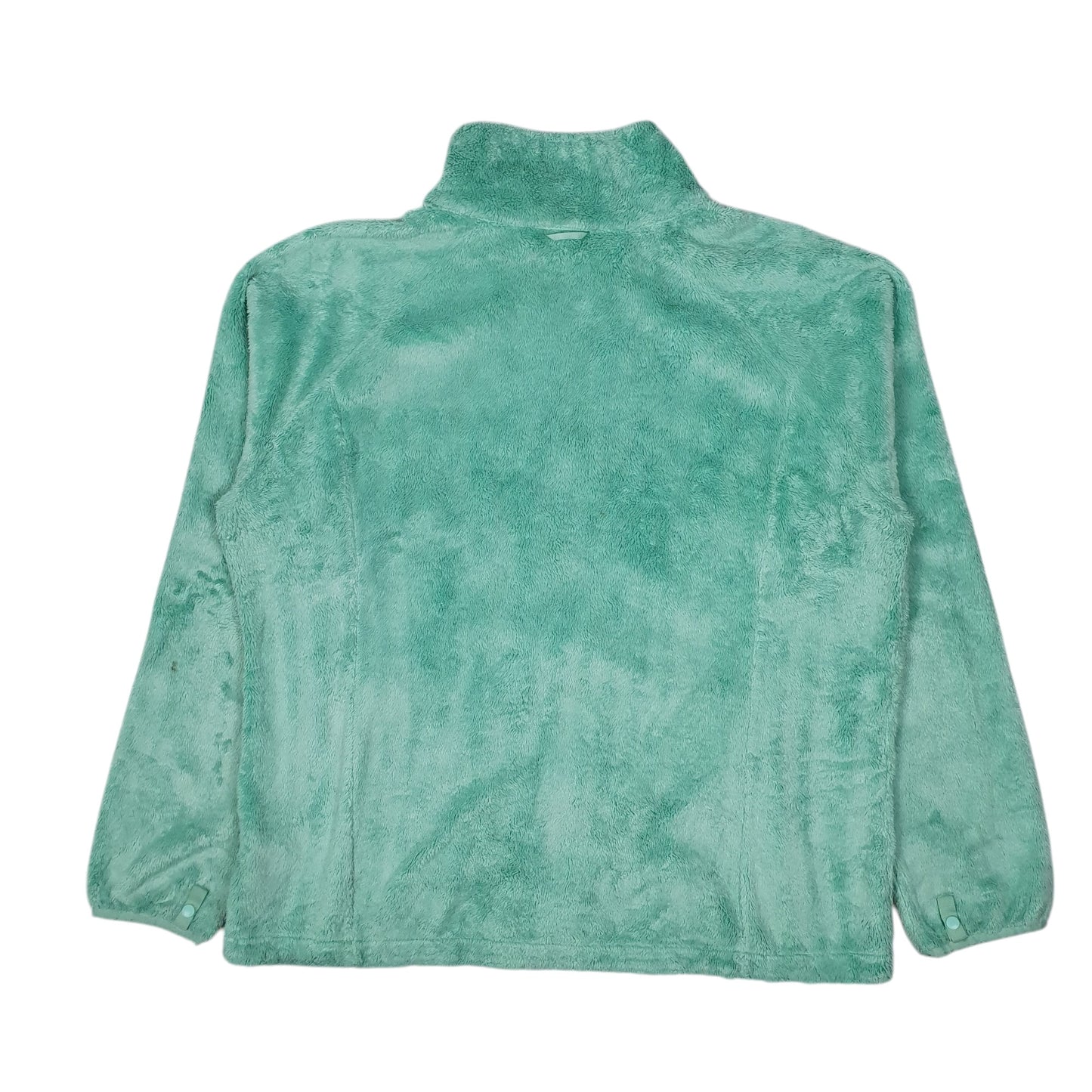 Womens Green The North Face Fluffy Sherpa Full Zip Jumper