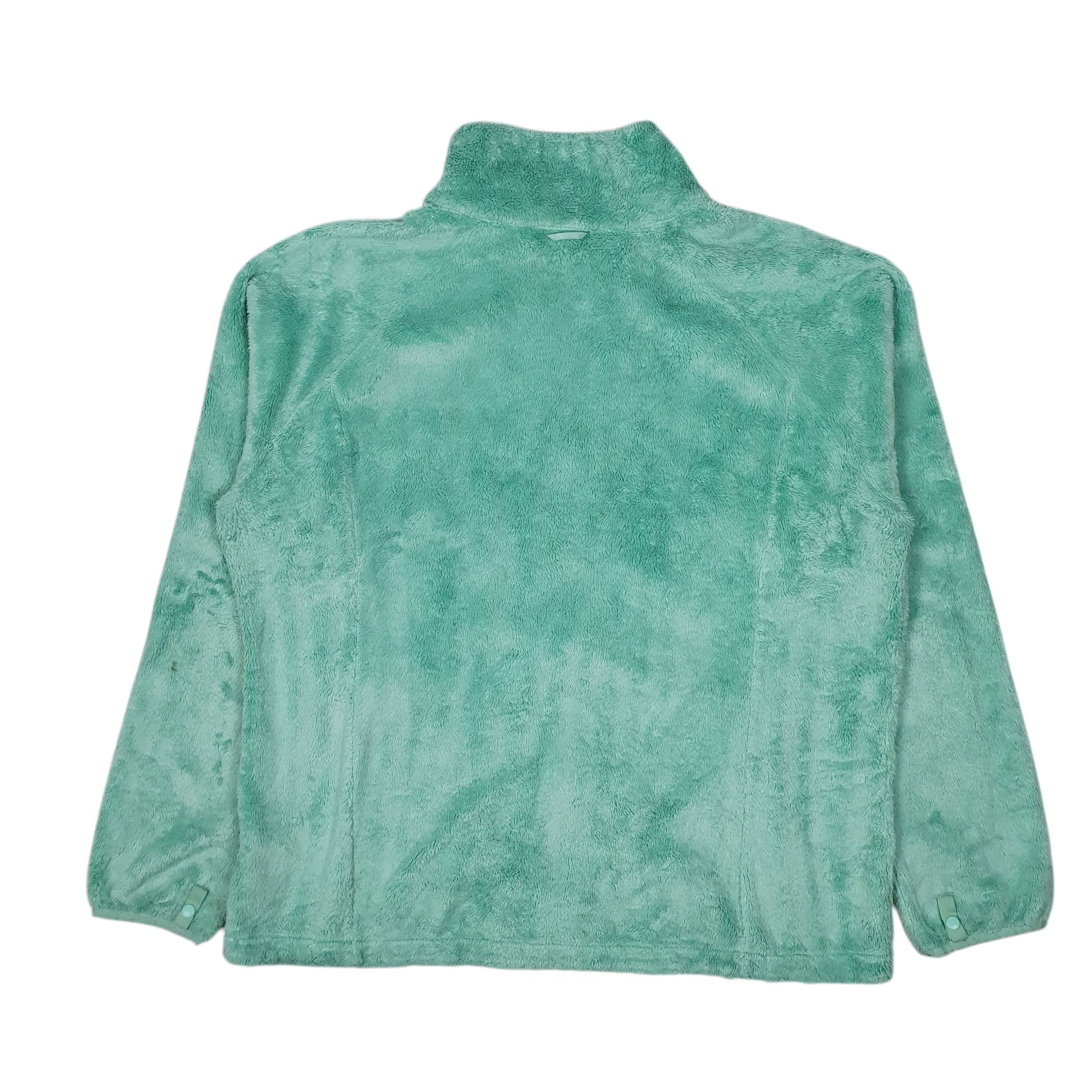 Womens Green The North Face Fluffy Sherpa Full Zip Jumper