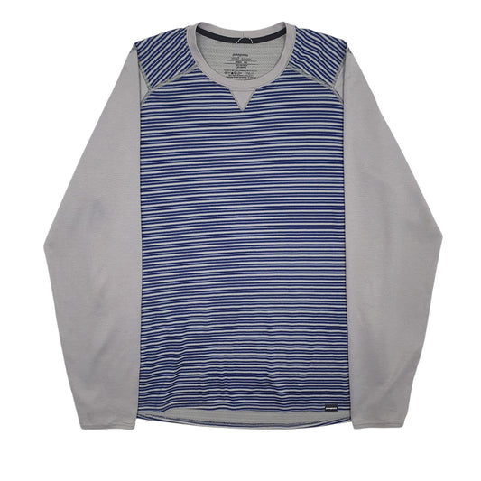 Mens Grey Patagonia Capilene Stretch Long Sleeve T Shirt