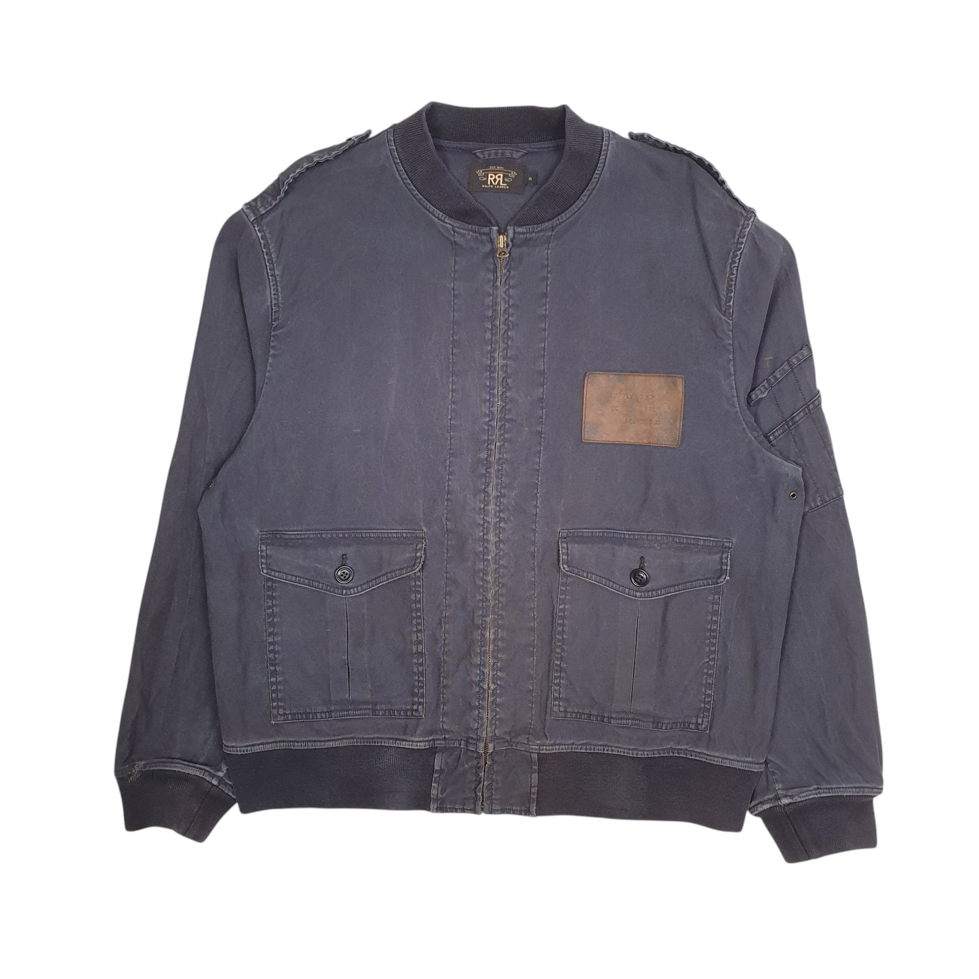 Mens Navy Ralph Lauren RRL Double RL Military Harrington  Coat