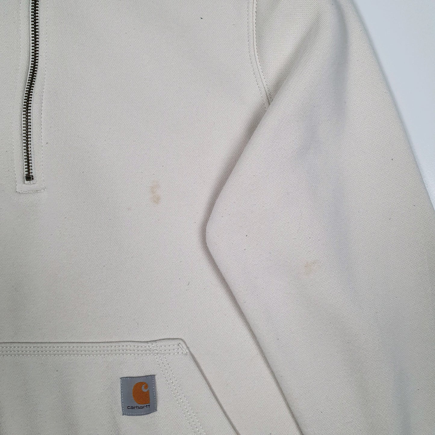 Womens White Carhartt  Quarter Zip Jumper