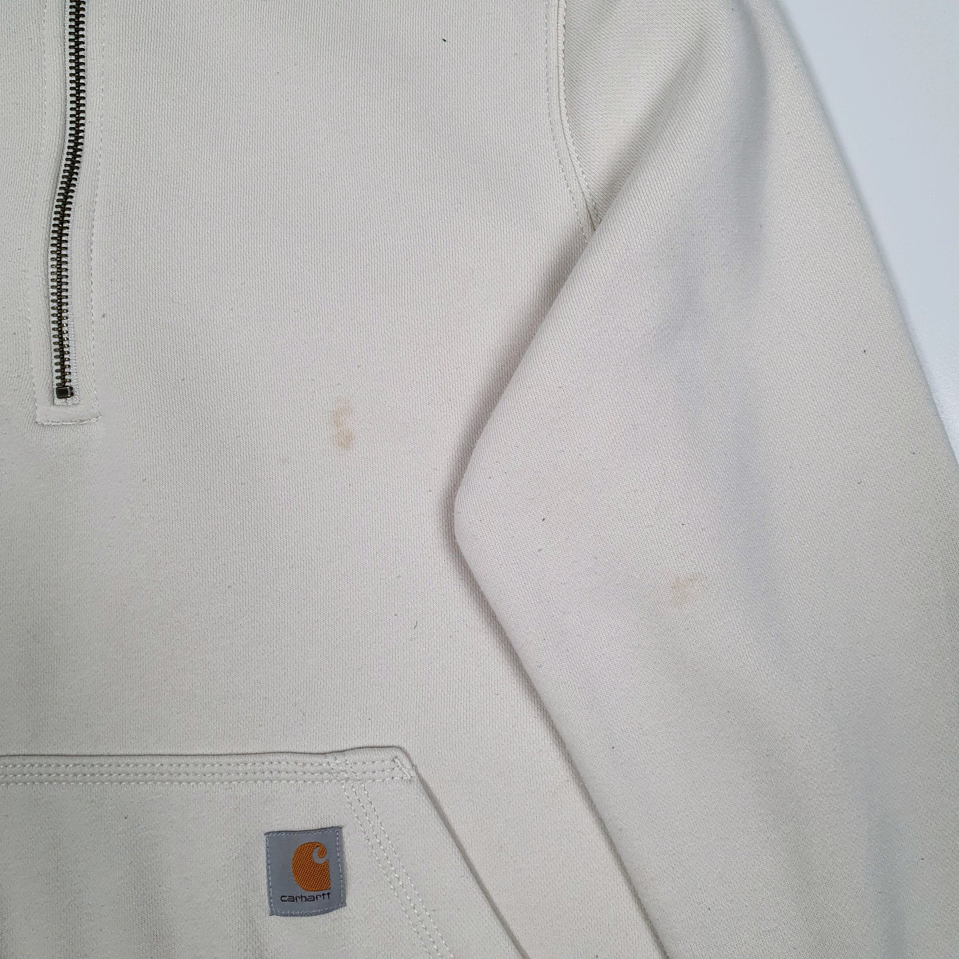 Womens White Carhartt  Quarter Zip Jumper
