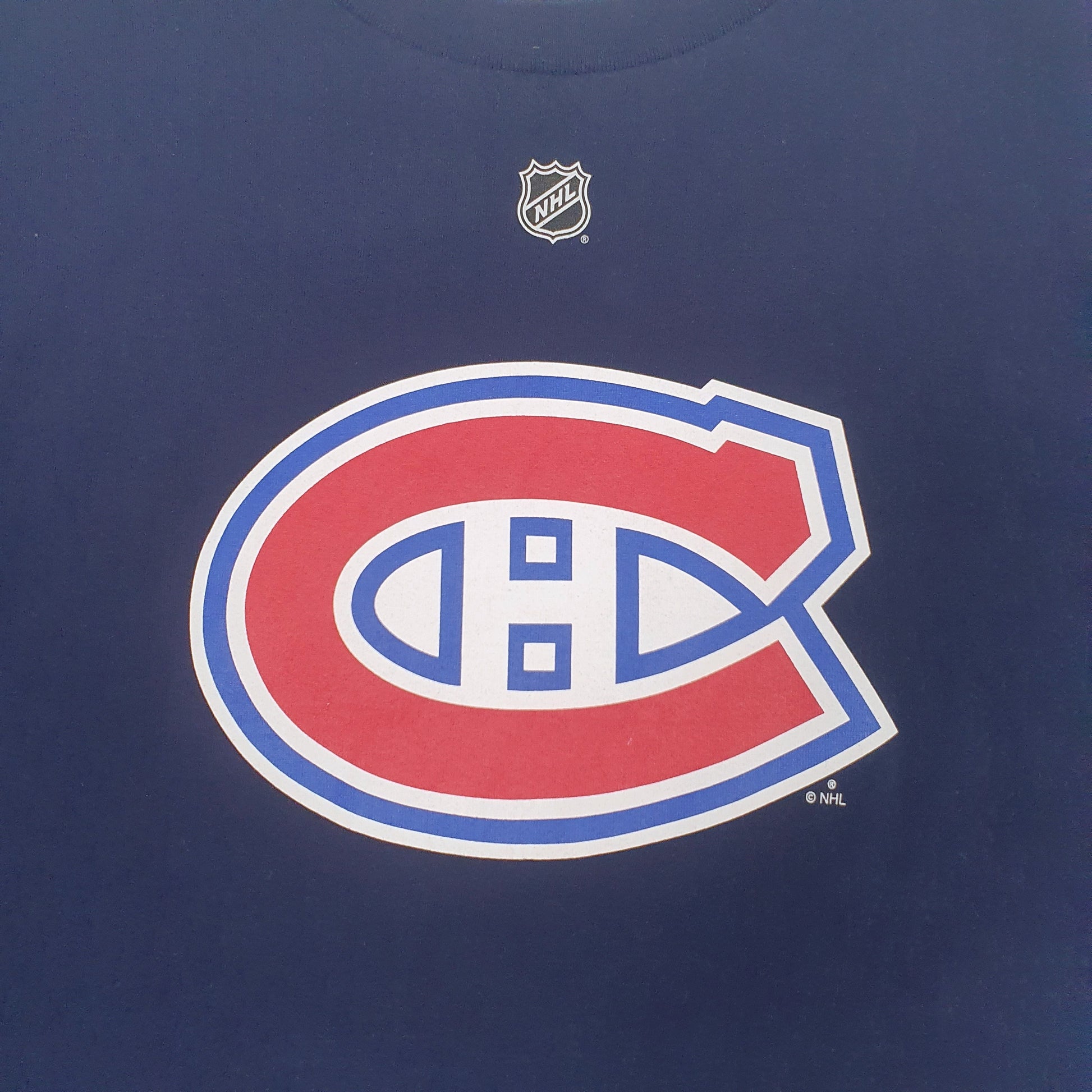 Mens Navy Reebok NHL Montreal Canadiens  T Shirt
