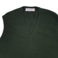 Mens Green Burberry Vintage 90s Vest Top V Neck Jumper