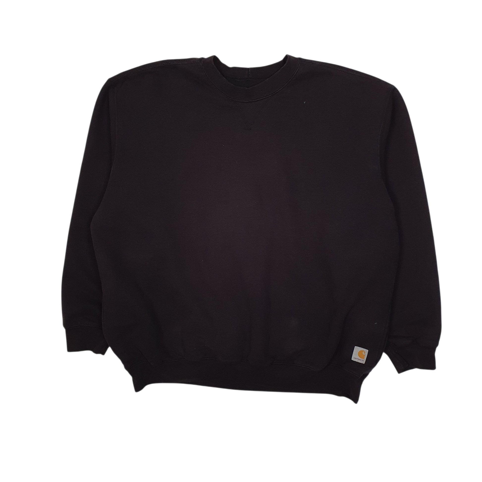 Mens Black Carhartt Heavy Insulated Crewneck Jumper