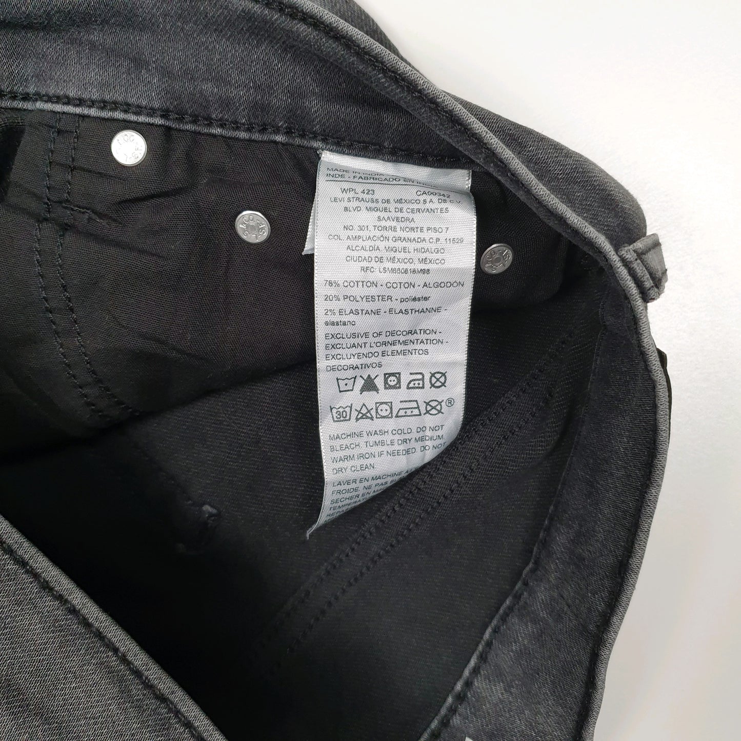 Mens Grey Levis Stretch  Jeans