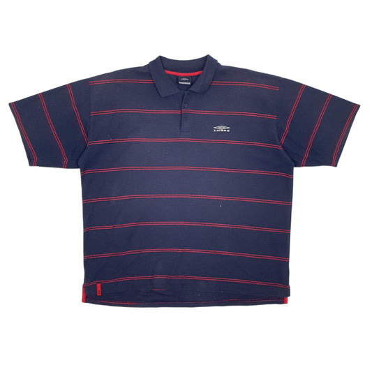 Mens Navy Umbro  Short Sleeve Polo Shirt