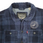 Mens Navy Levis Plaid Overshirt  Coat