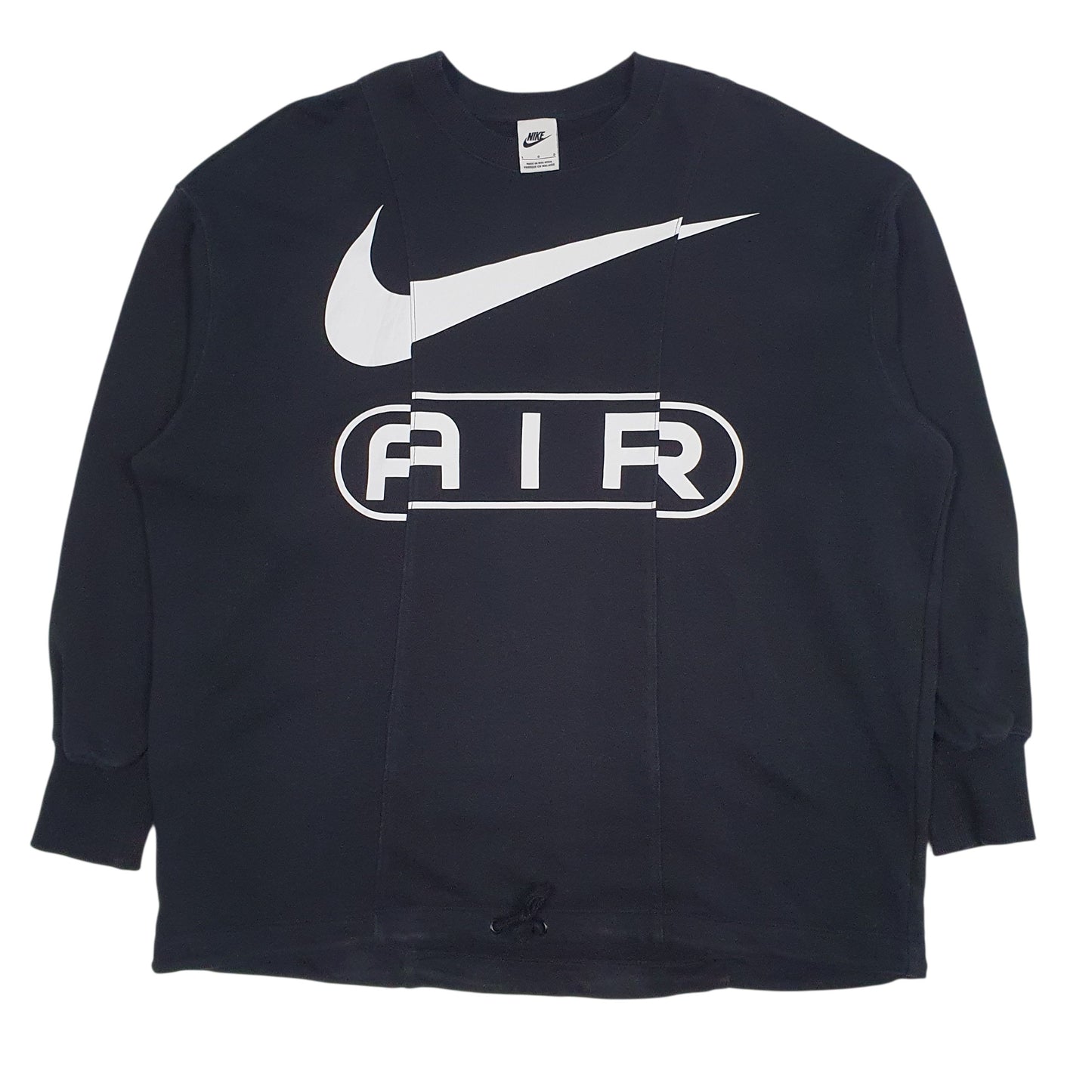 Mens Black Nike Air Spellout Crewneck Jumper
