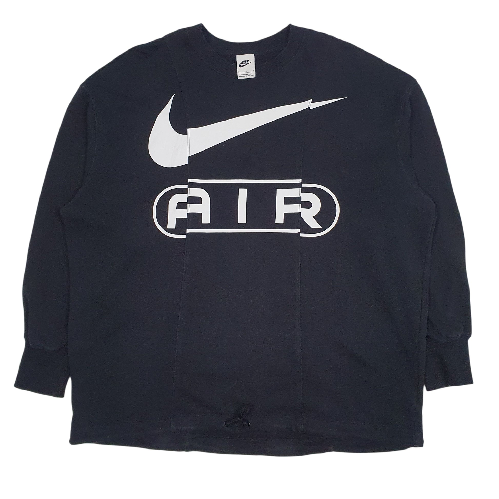 Mens Black Nike Air Spellout Crewneck Jumper