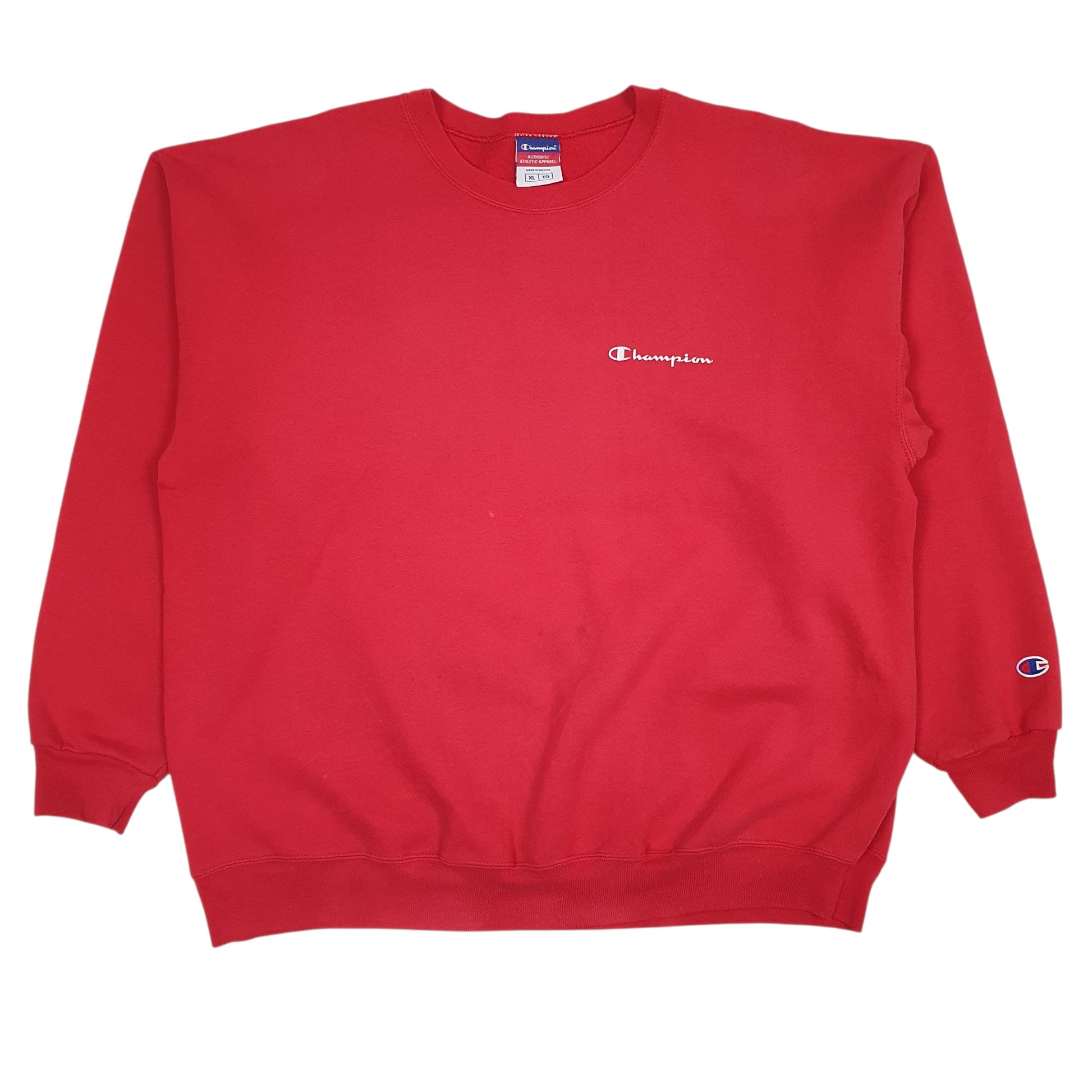 Mens Red Champion  Crewneck Jumper