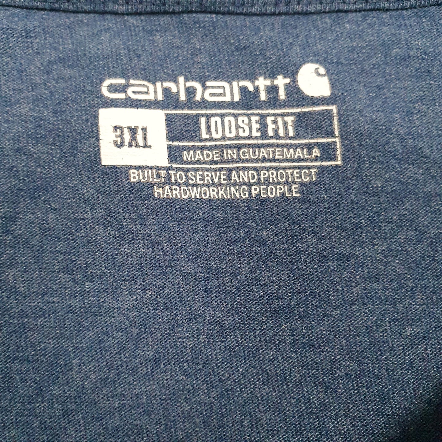 Mens Blue Carhartt  Hoodie T Shirt