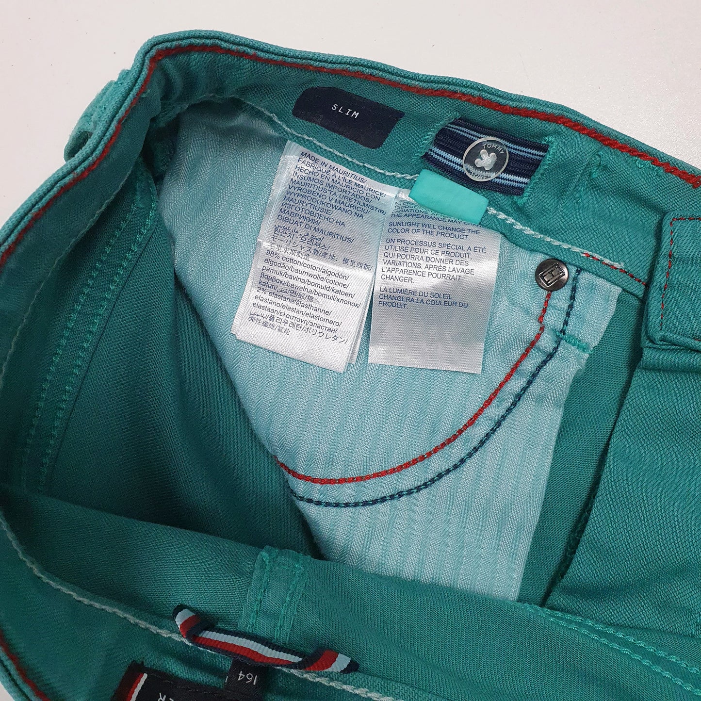 Mens Green Tommy Hilfiger Slim  Shorts