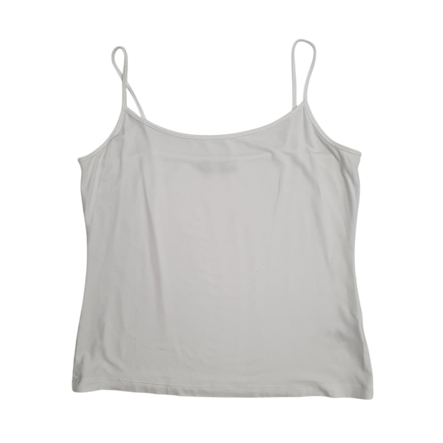 Womens White M&S Vest Top Short Sleeve T Shirt