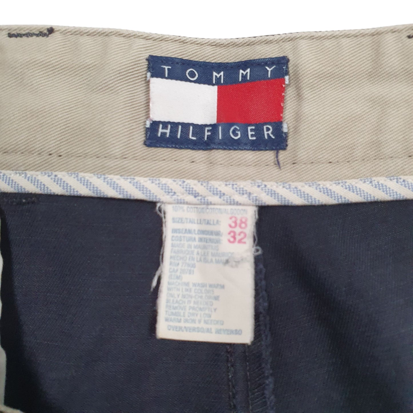 Mens Black Tommy Hilfiger Pleated  Trousers