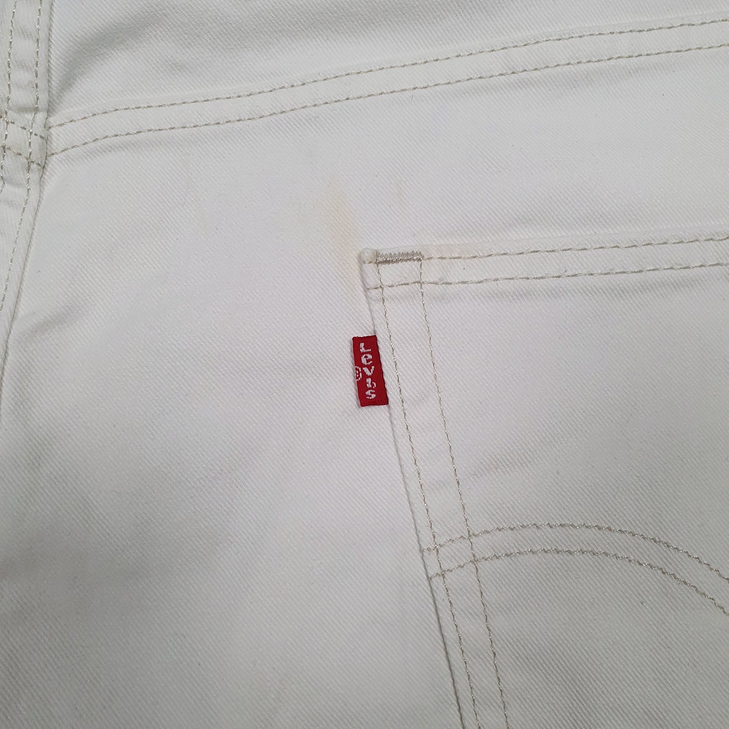 Mens White Levis 569  Shorts