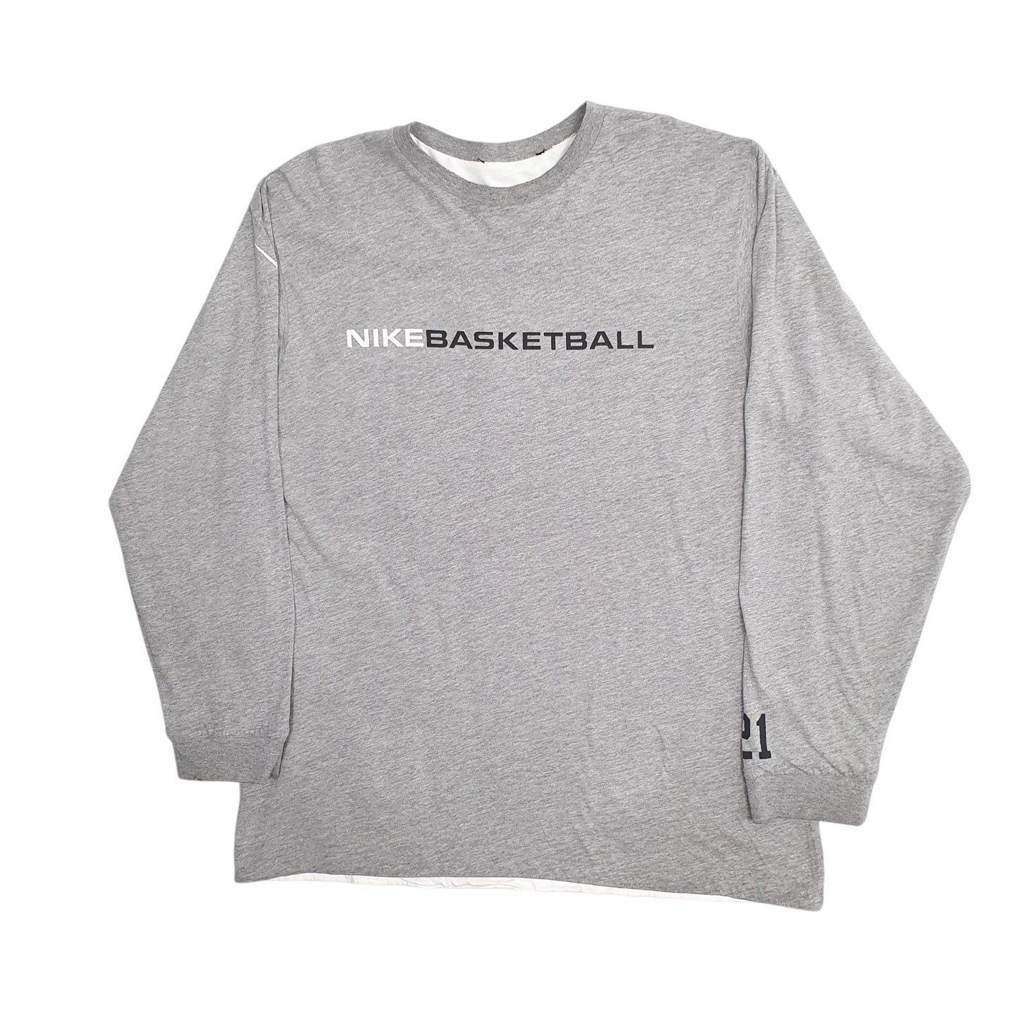 Mens White Nike Basketball Reversible Crewneck Jumper