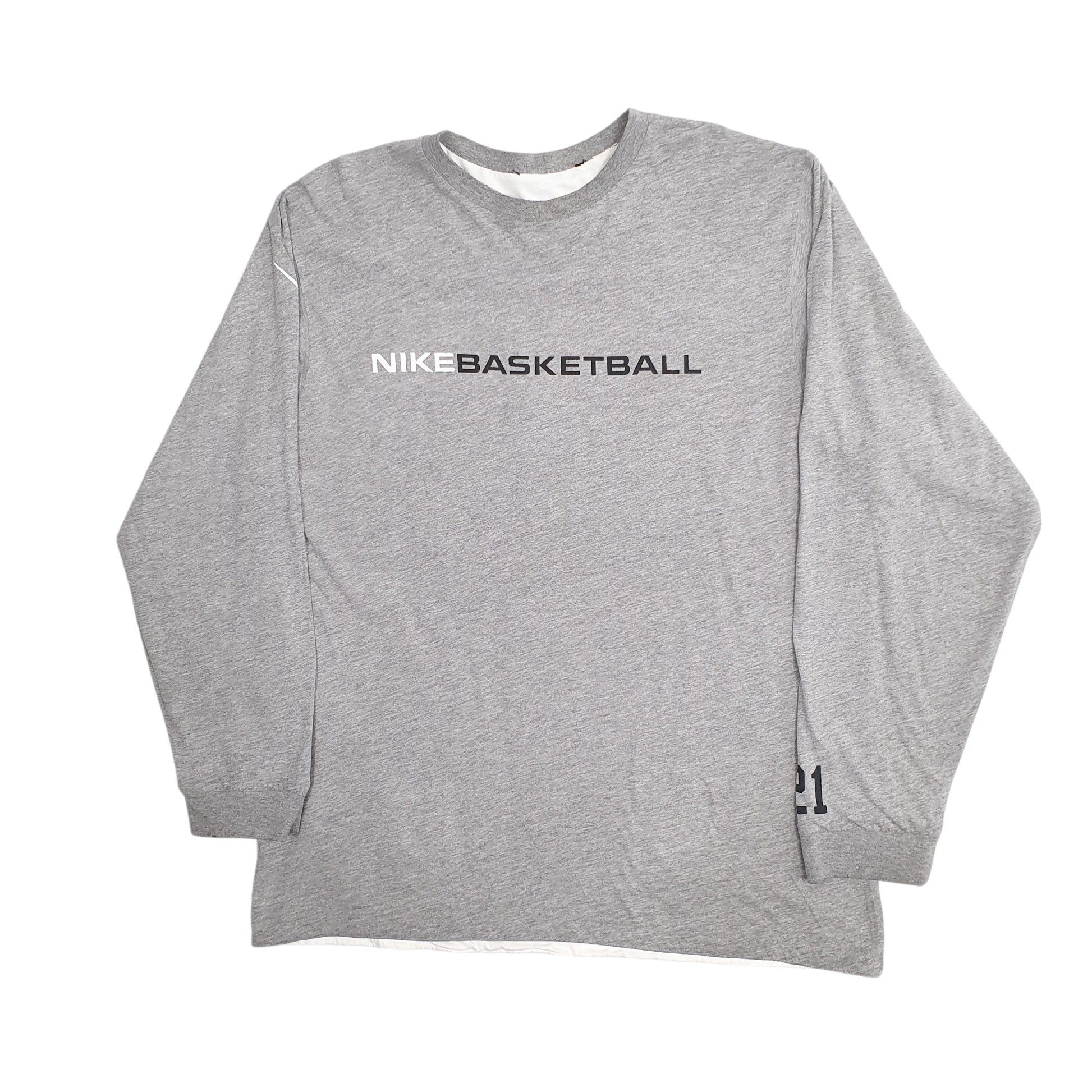 Mens White Nike Basketball Reversible Crewneck Jumper