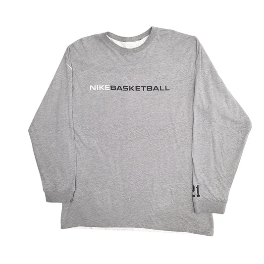 Mens White Nike Basketball Reversible Crewneck Jumper