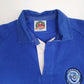 Mens Blue Barbarian Rugby Hoodie Polo Shirt