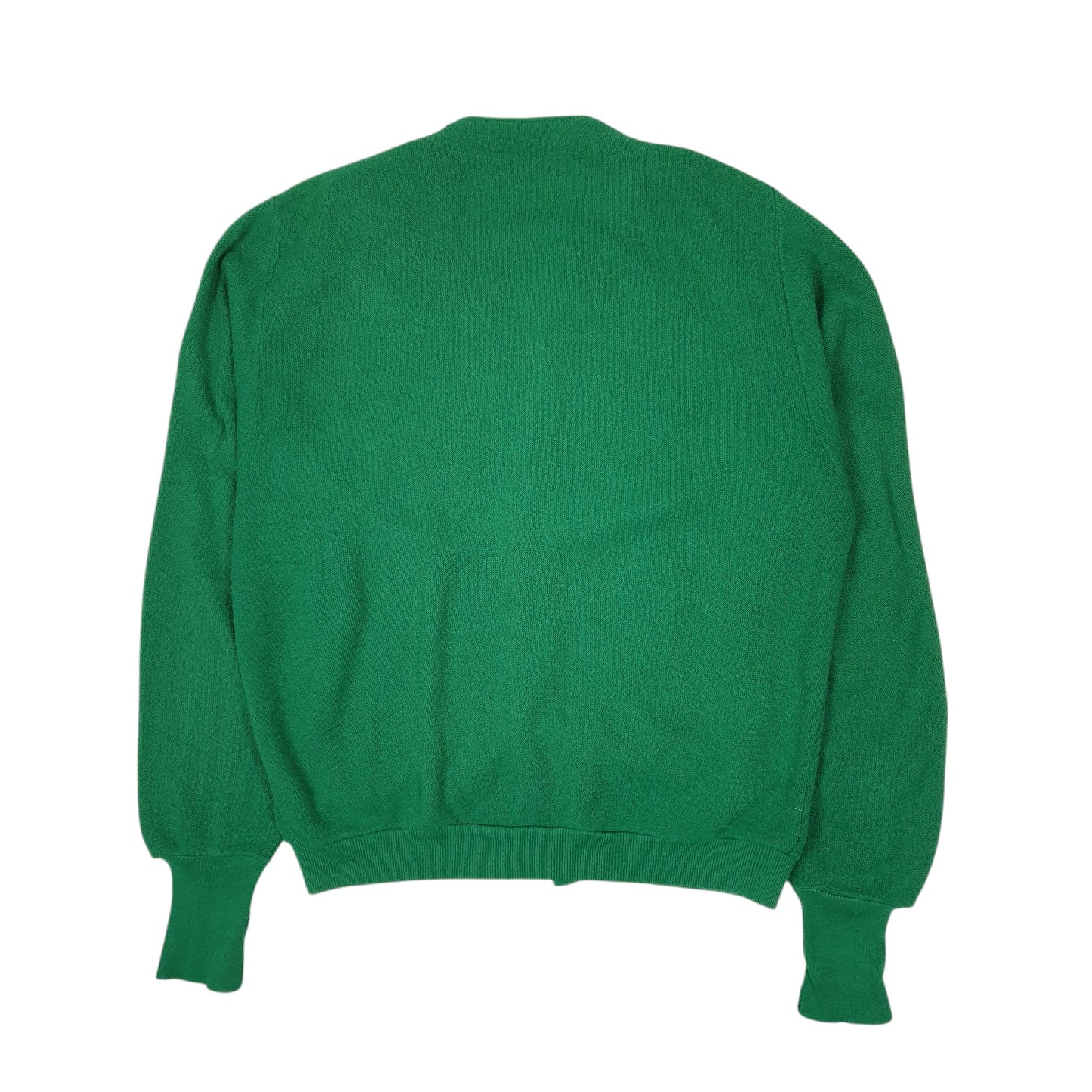 Mens Green Lacoste Izod Vintage 1980s Cardigan Jumper