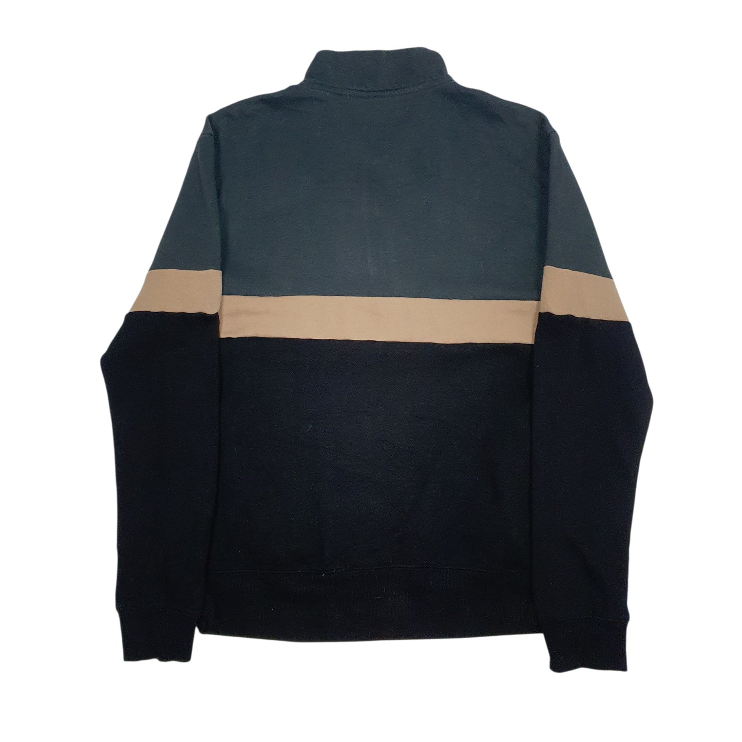 Mens Green Dickies Spellout Quarter Zip Jumper